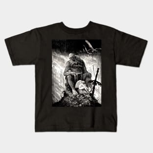 Captive Angel Sleeping Nephilim Giant Kids T-Shirt